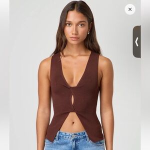 Glassons NWT brown knot top - size xs